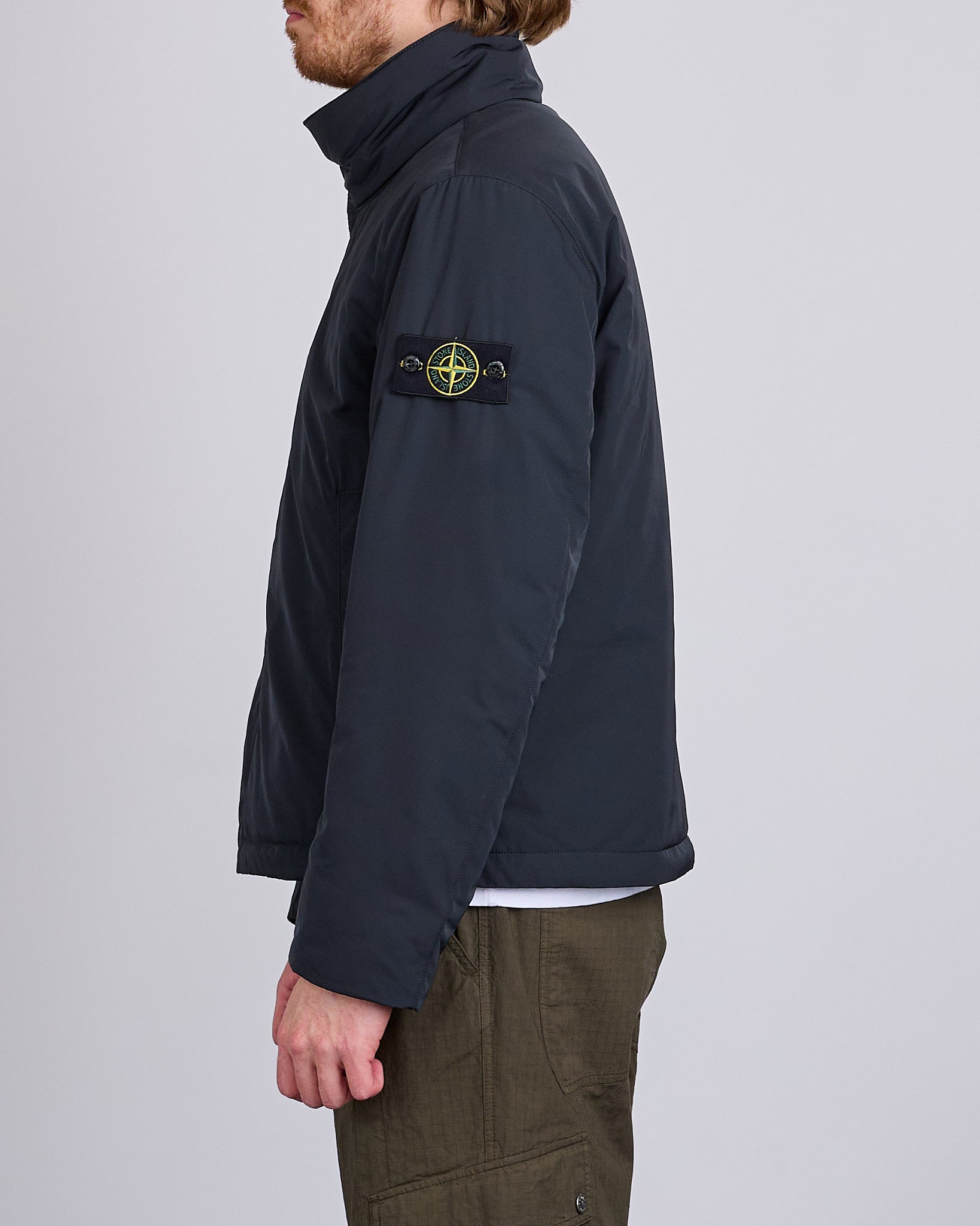 Stone Island Stand Collar Micro Twill Jacket Black – LESS 17