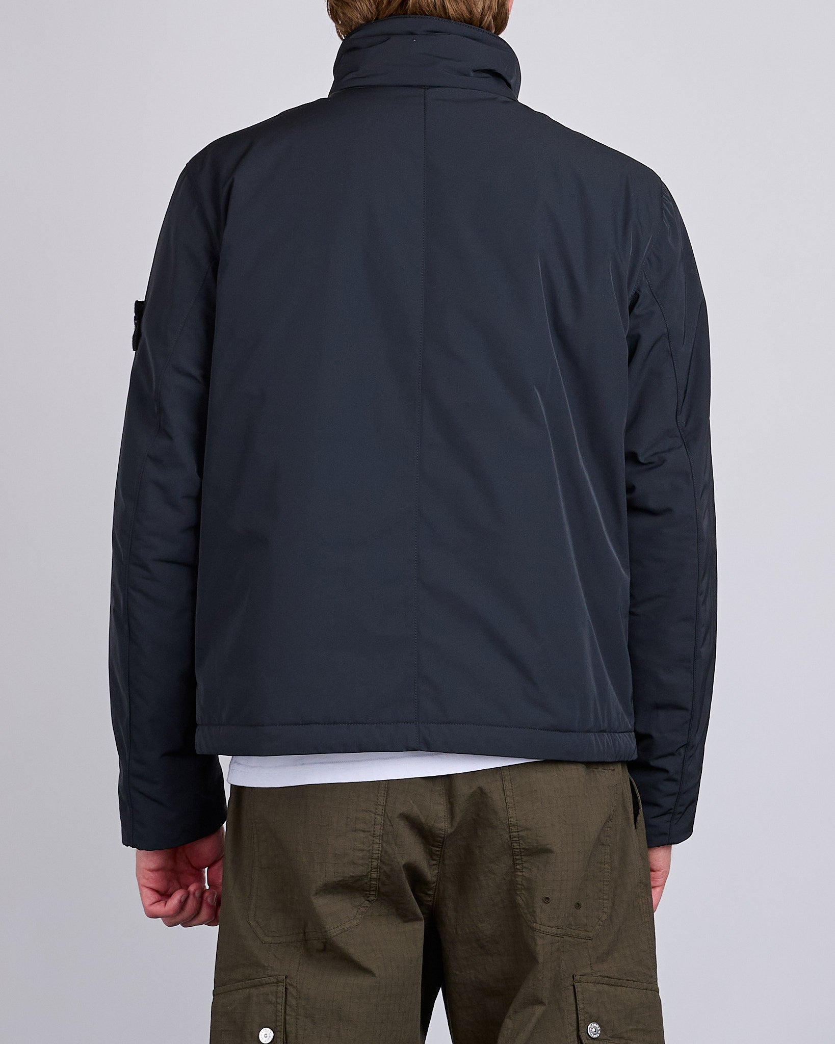 Stone Island Stand Collar Micro Twill Jacket Black – LESS 17