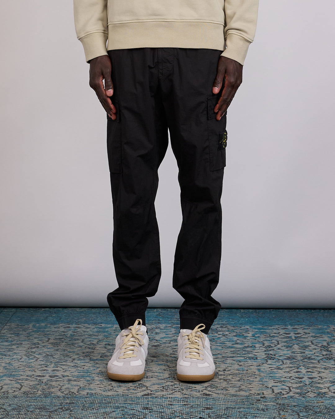 Stone Island Stretch Cotton Parachute Cargo Pant Black