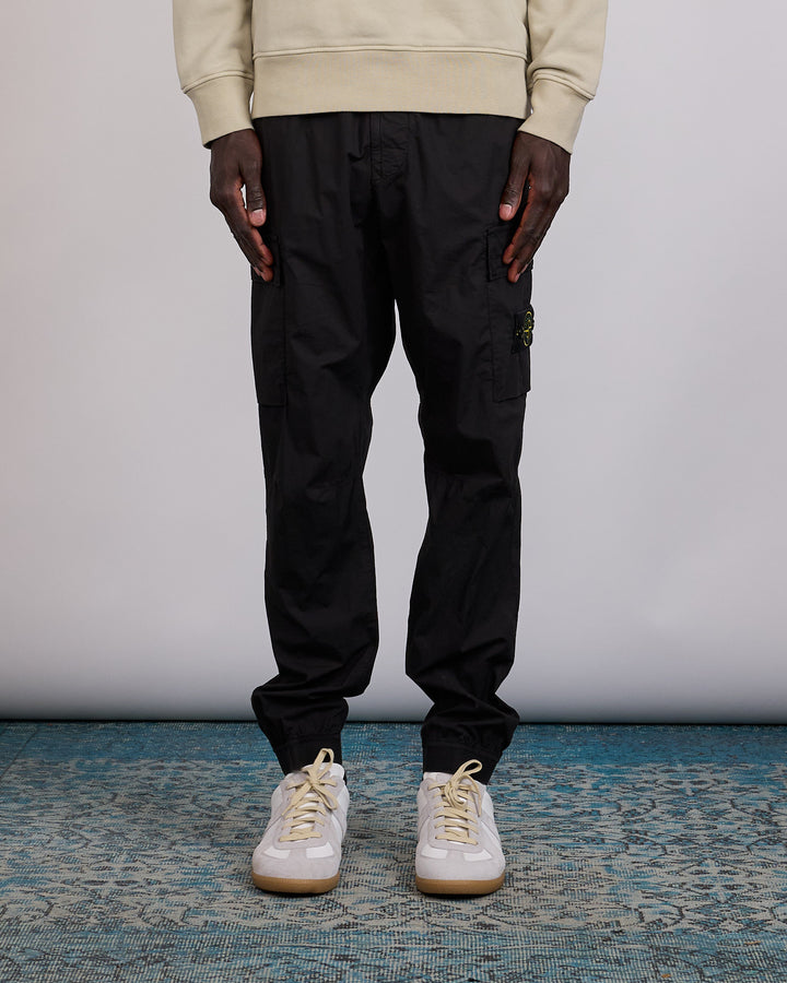 Stone Island Stretch Cotton Parachute Cargo Pant Black
