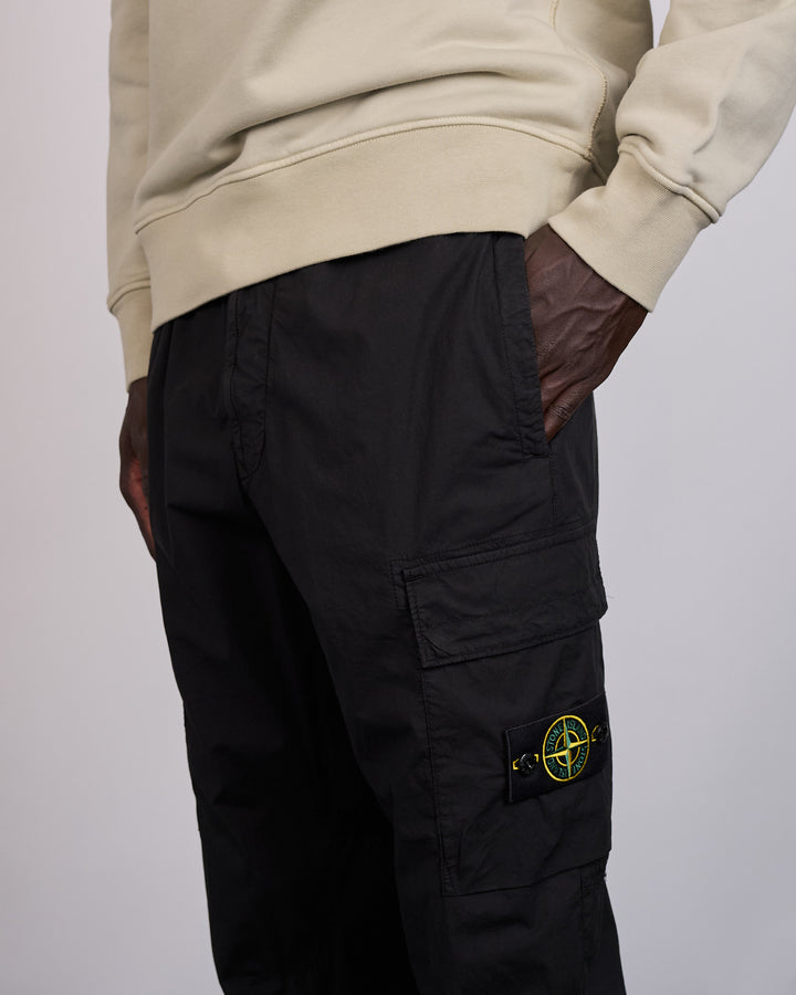 Stone Island Stretch Cotton Parachute Cargo Pant Black