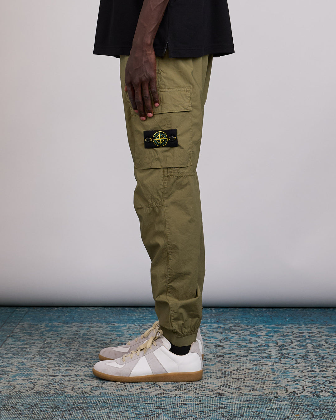 Stone Island Stretch Cotton Parachute Cargo Pant Military
