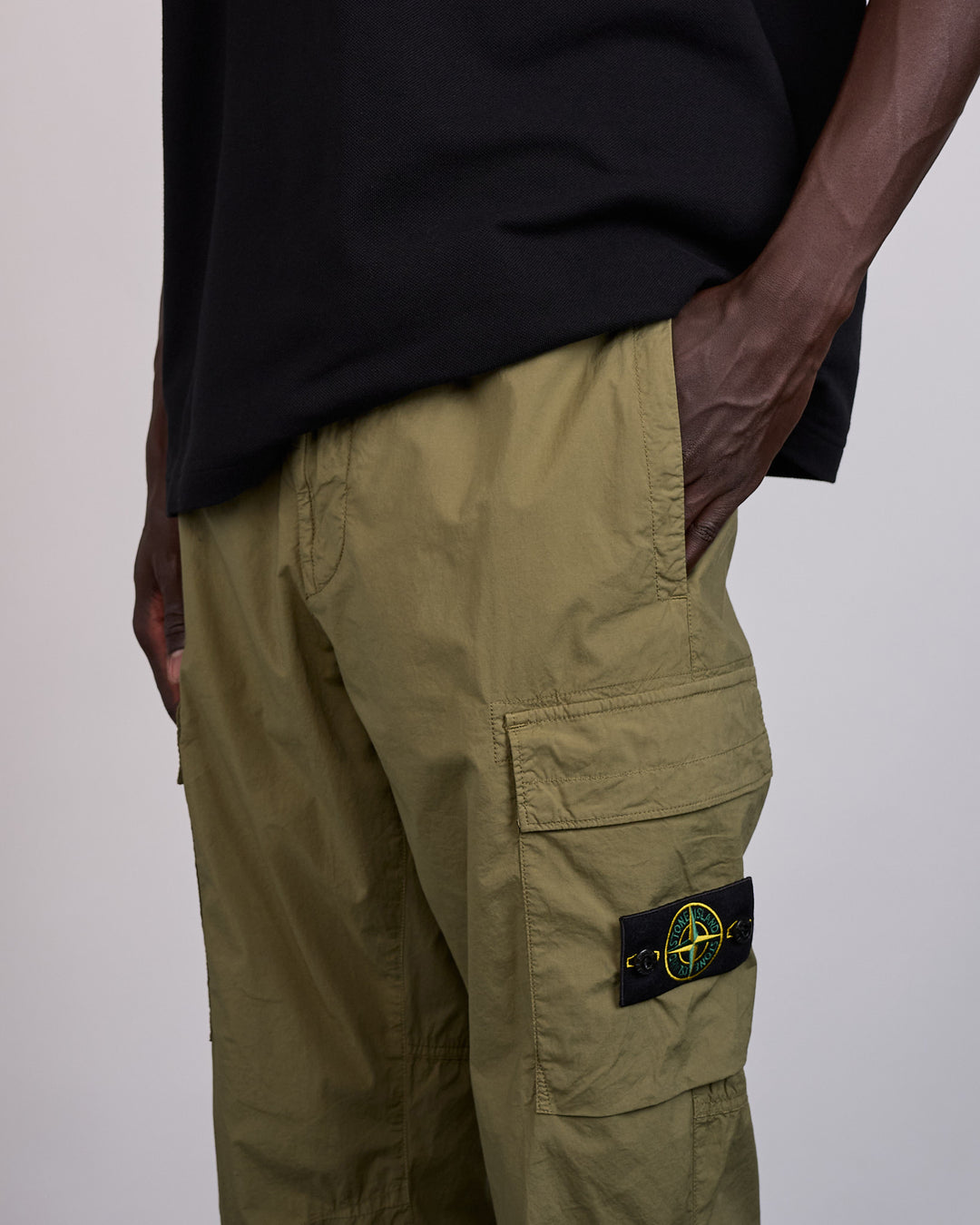 Stone Island Stretch Cotton Parachute Cargo Pant Military