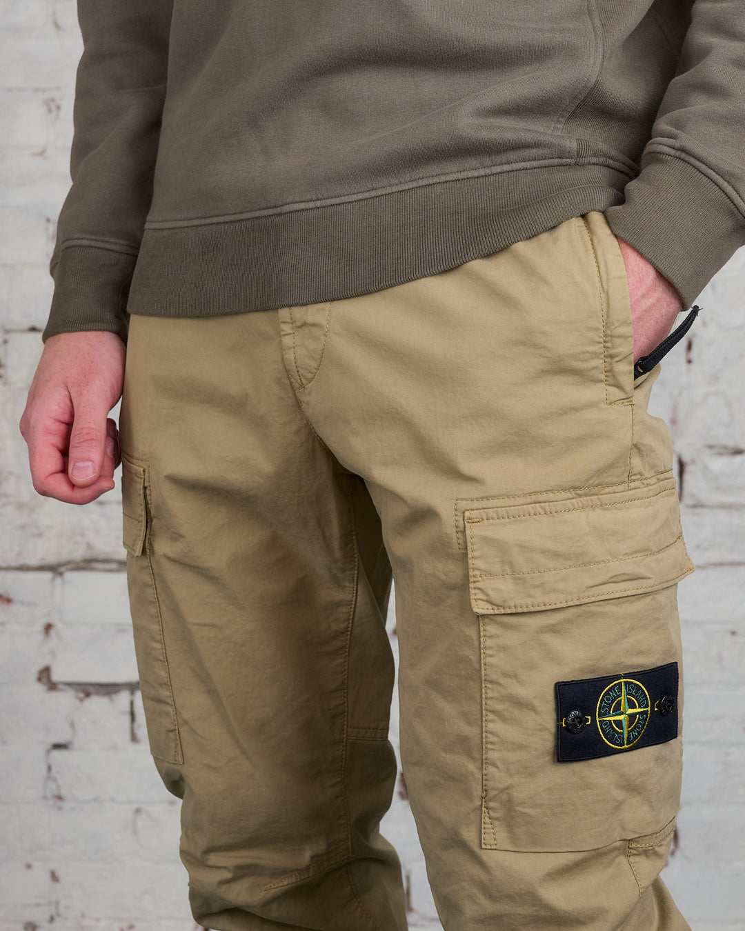 Stone Island Supima Jogger Cargo Pant Biscuit