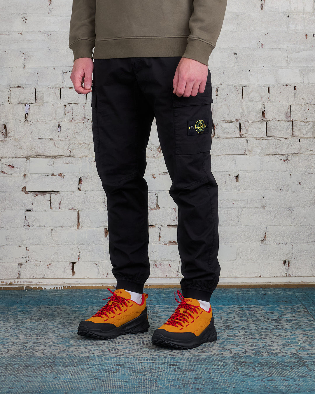 Stone Island Supima Jogger Cargo Pant Black