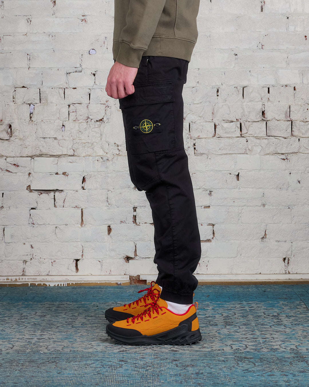 Stone Island Supima Jogger Cargo Pant Black