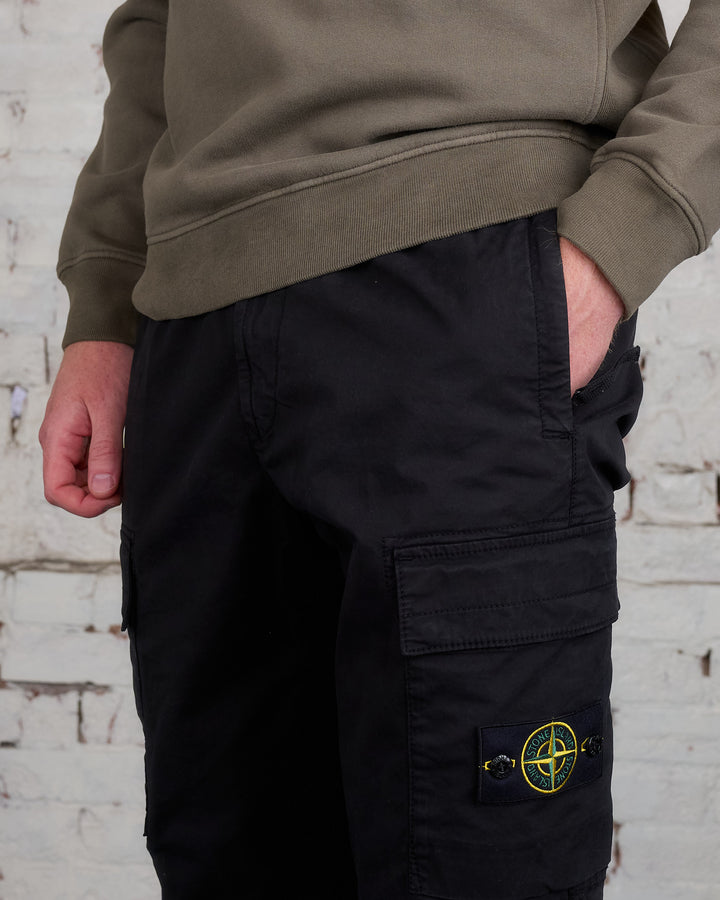 Stone Island Supima Jogger Cargo Pant Black