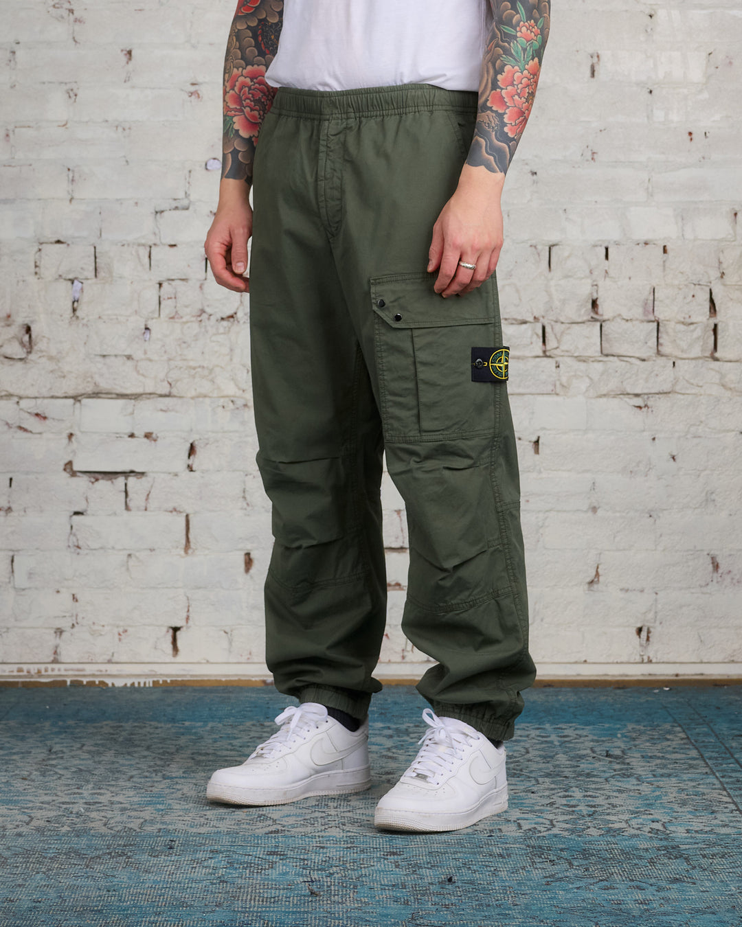 Stone Island Supima Loose Single Cargo Pant Musk