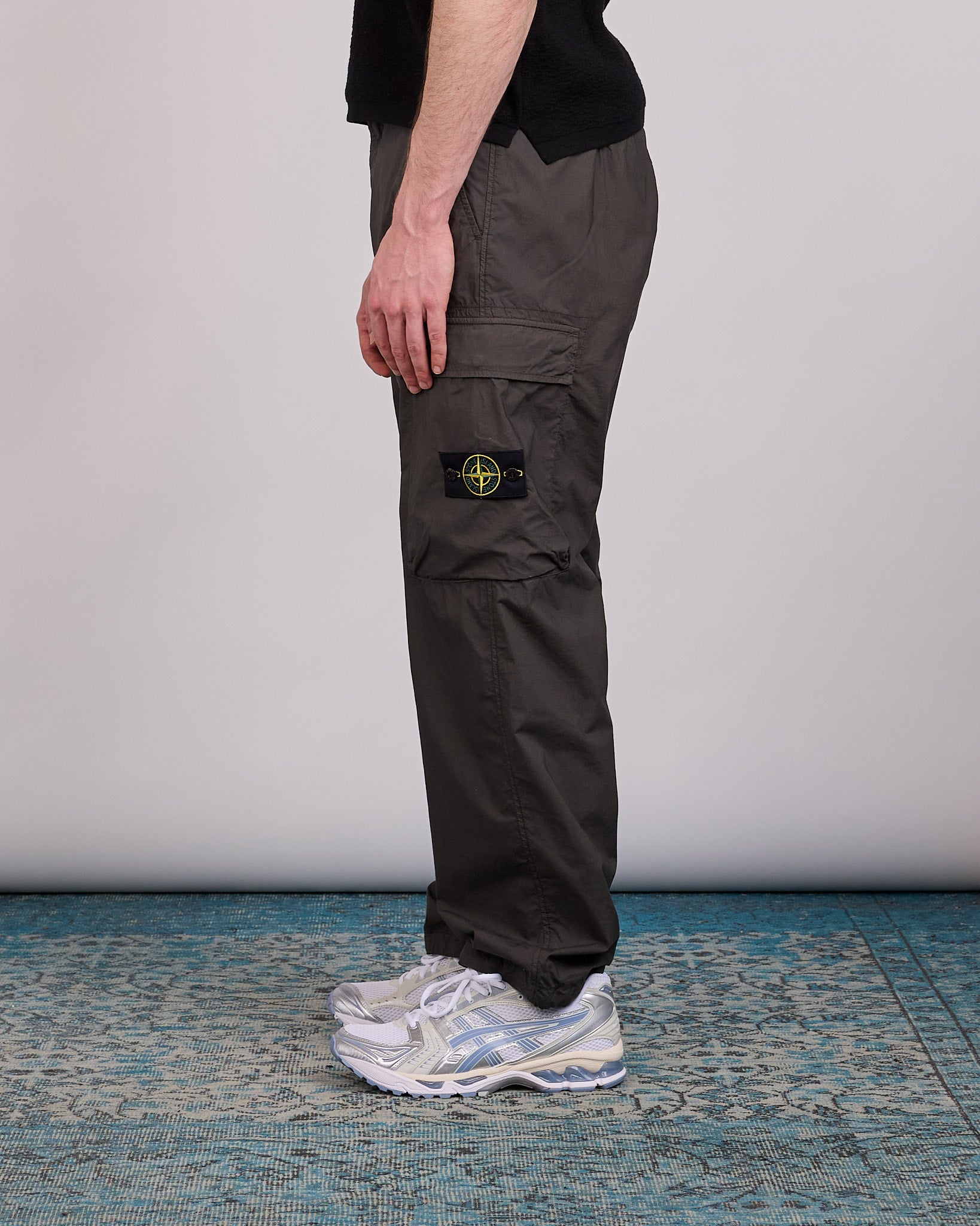 Stone Island Tela Stretch Parachute Relaxed Cargo Pant Charcoal