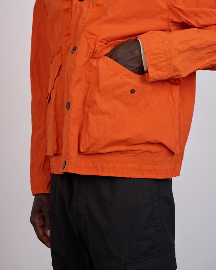 Stone Island Warp Rib Nylon-TC Cargo Jacket Burnt Orange