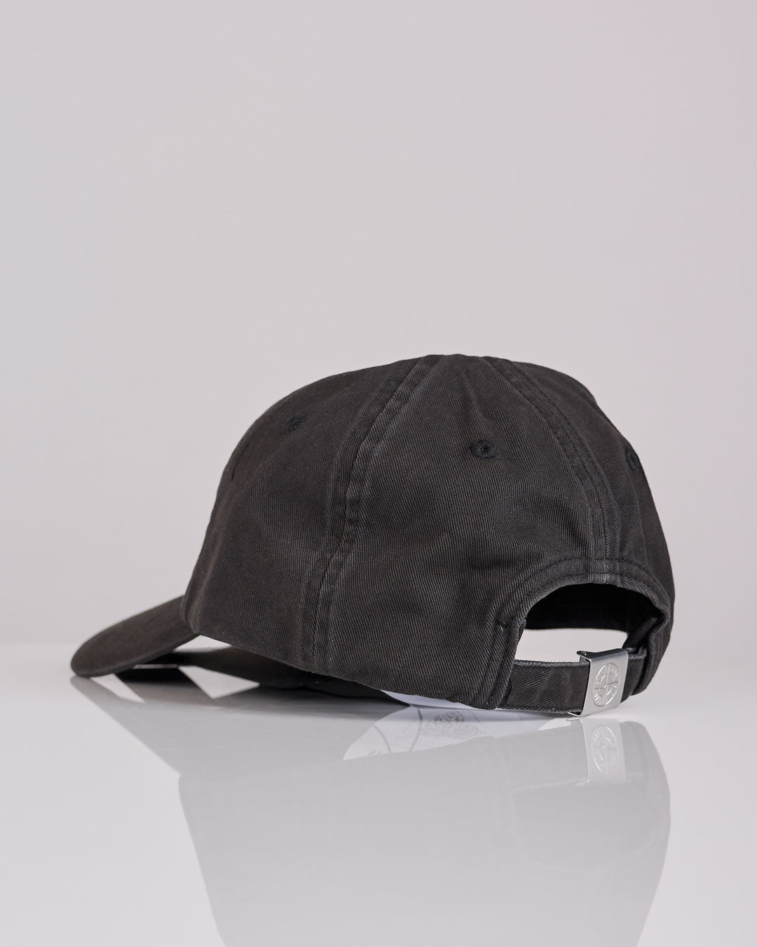 Stone Island Washed Gabardine Brushed Cap Black