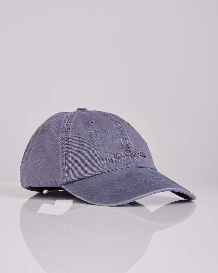 Stone Island Washed Gabardine Brushed Cap Blue-Grey