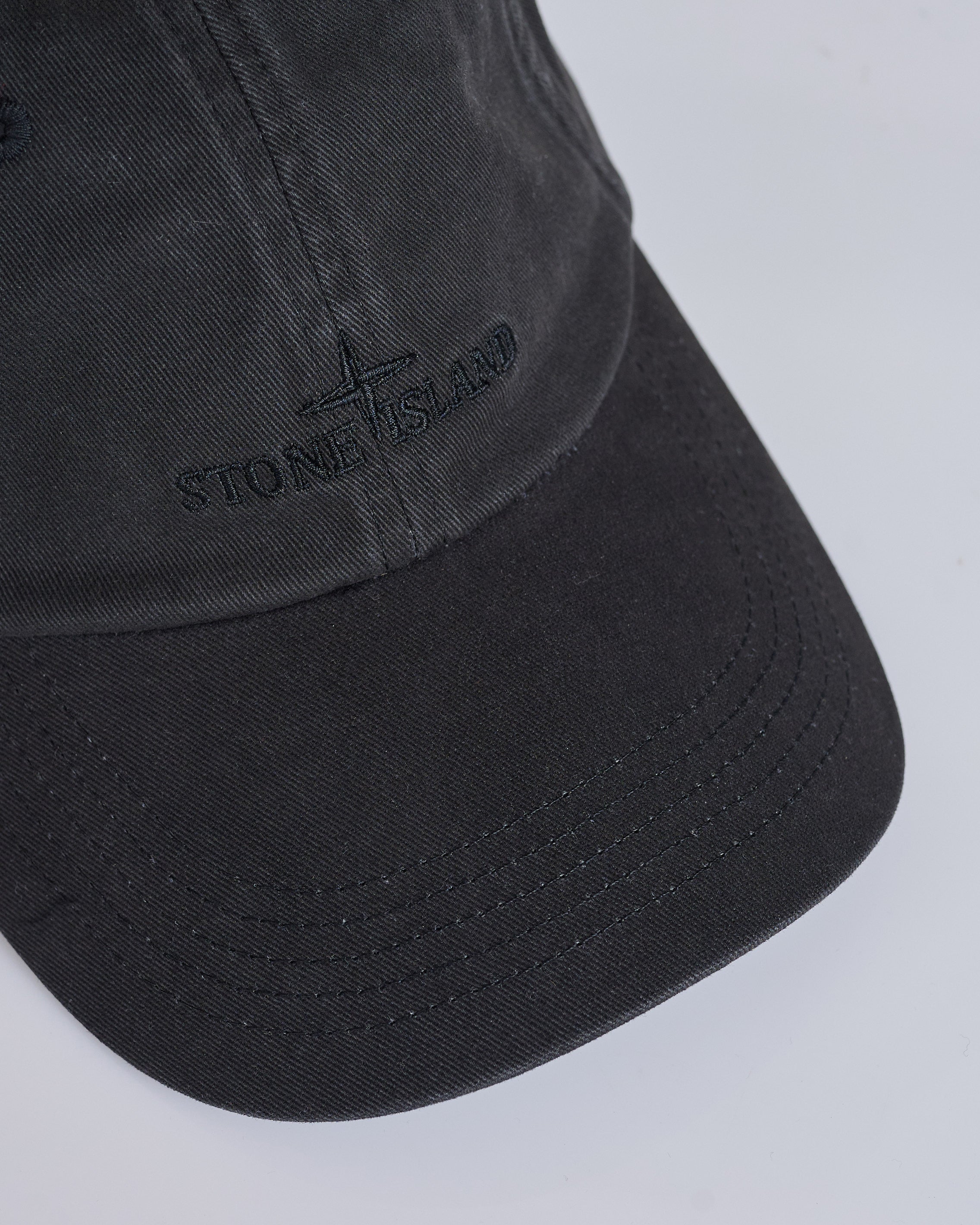 Stone Island Washed Gabardine Cap Black – LESS 17