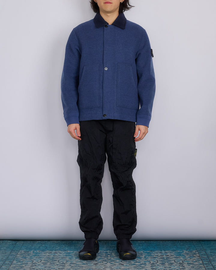 Stone Island Wool Nylon Gauze Jacket Royal Blue