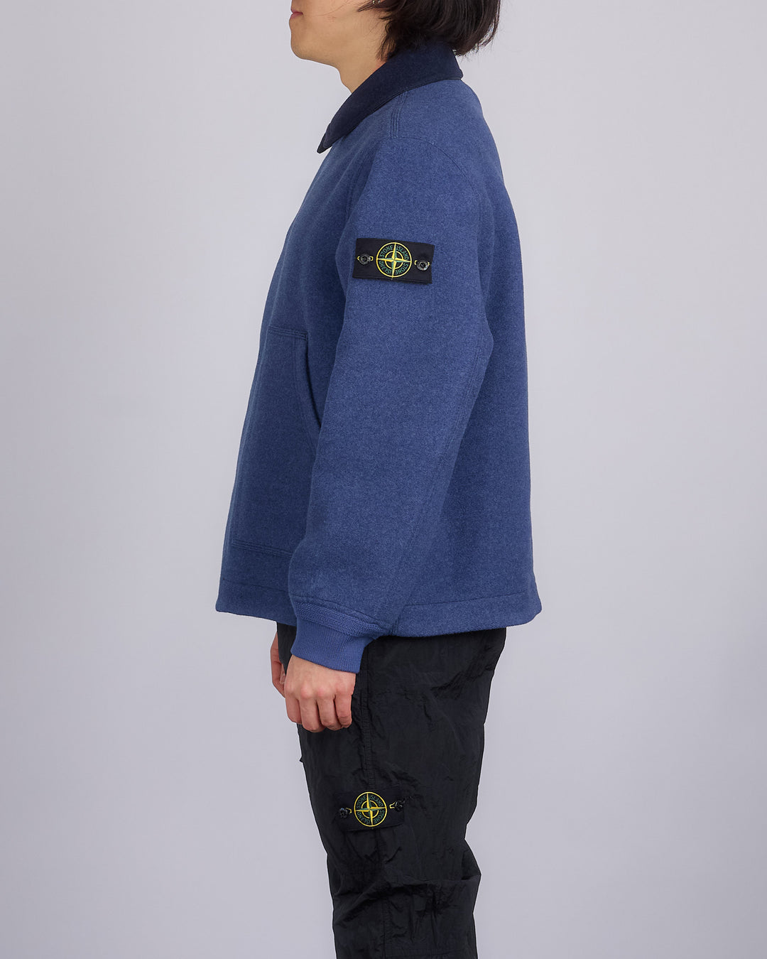 Stone Island Wool Nylon Gauze Jacket Royal Blue