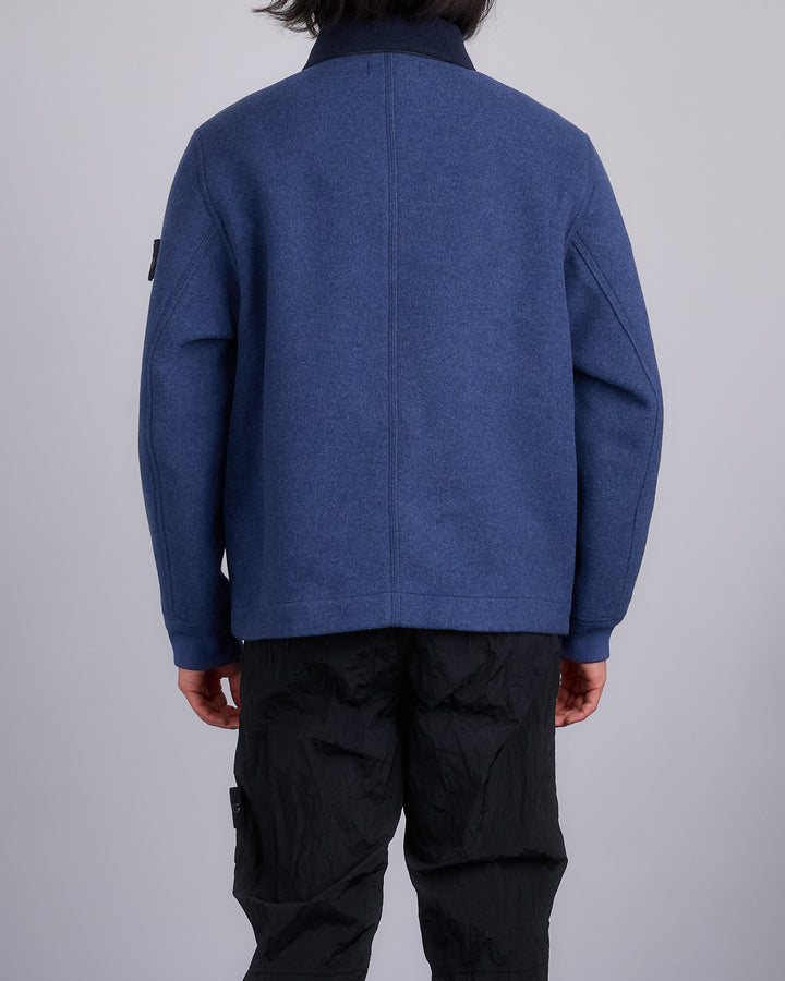 Stone Island Wool Nylon Gauze Jacket Royal Blue