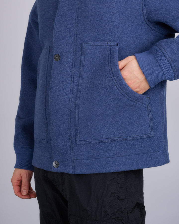 Stone Island Wool Nylon Gauze Jacket Royal Blue