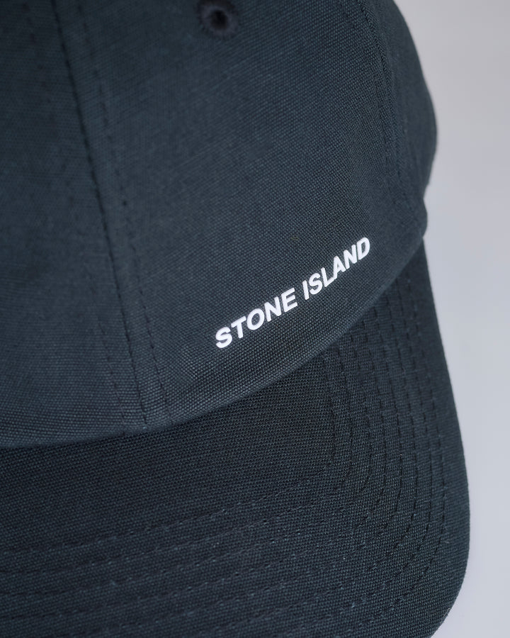 Stone Island Wordmark Bonded Cap Black