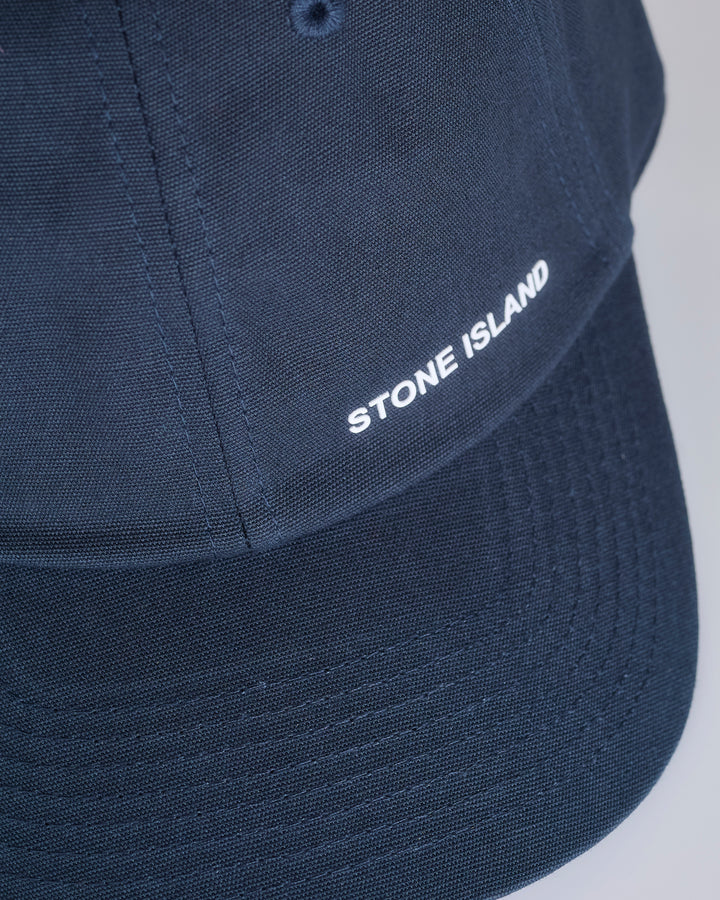 Stone Island Wordmark Bonded Cap Navy Blue