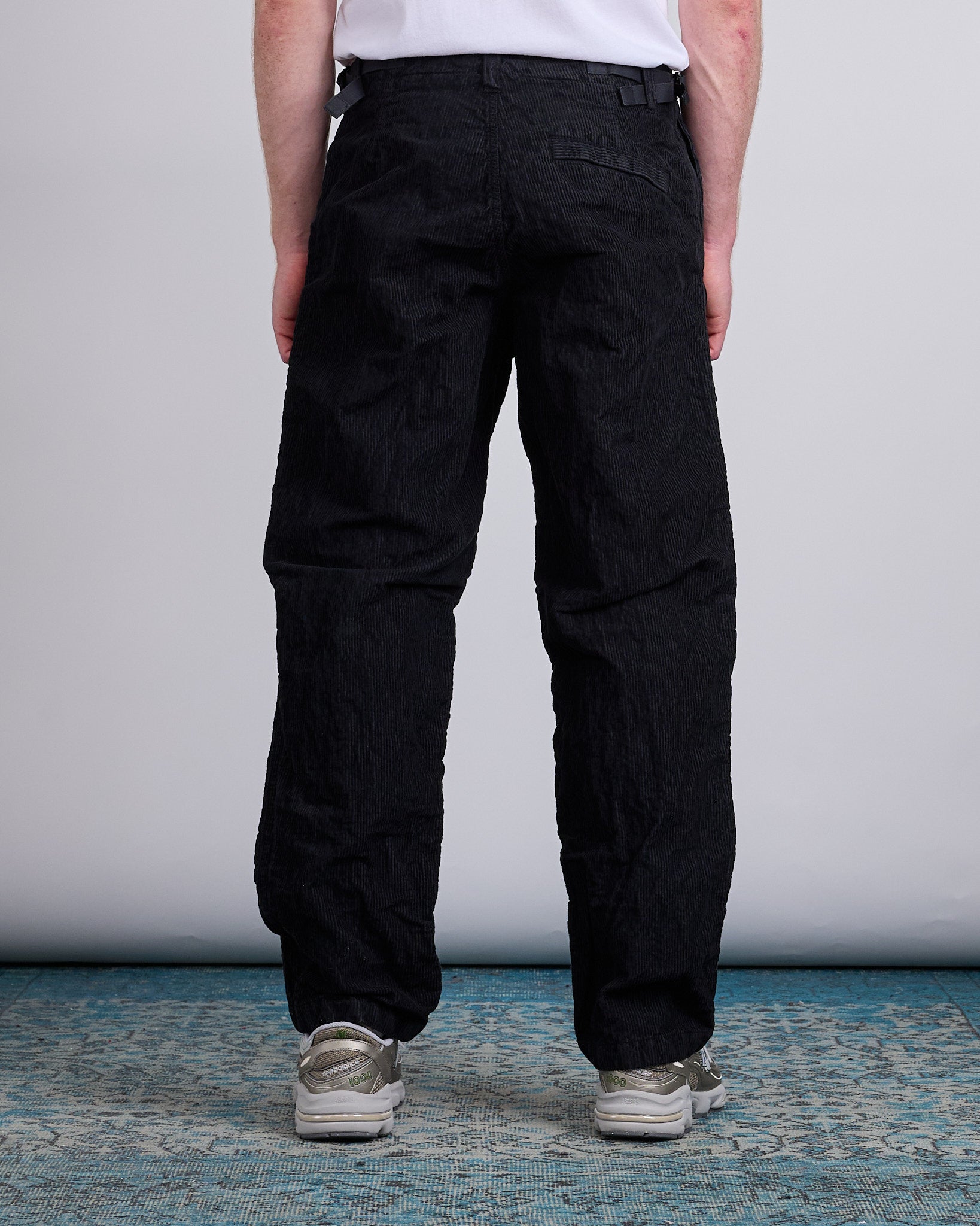 Stone Island Wrinkled Corduroy 500 Cargo Pant Black – LESS 17