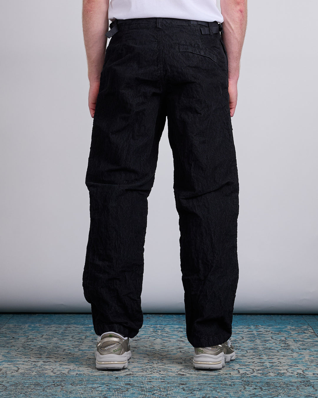 Stone Island Wrinkled Corduroy 500 Cargo Pant Black