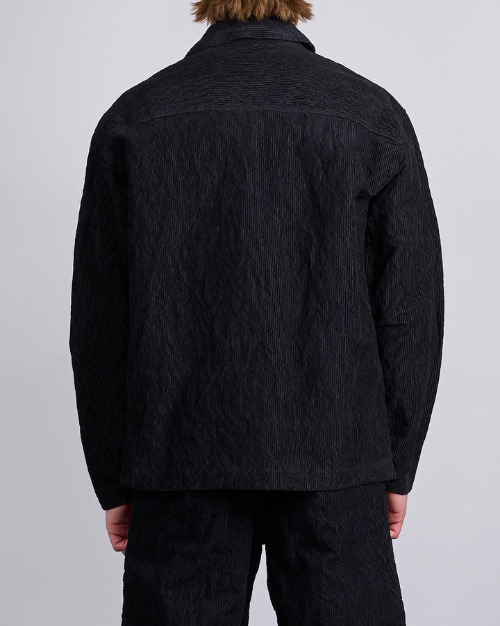 Stone Island Wrinkled Corduroy 500 Overshirt Black