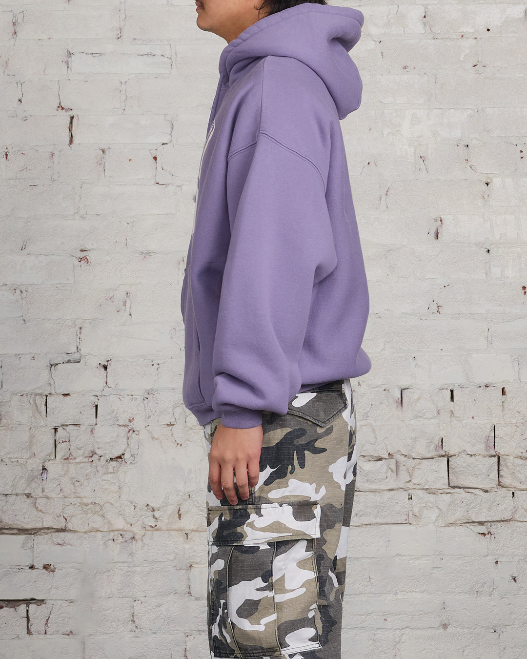 Stussy 80 Relaxed Hooded Sweatshirt Ash Purple