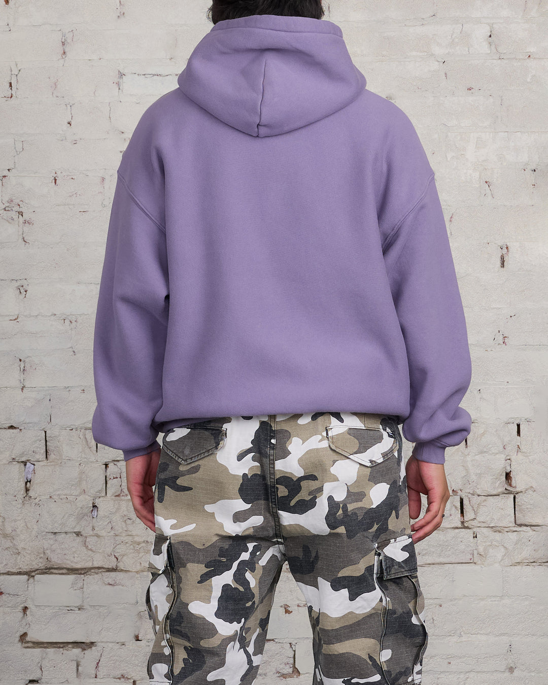 Stussy 80 Relaxed Hooded Sweatshirt Ash Purple