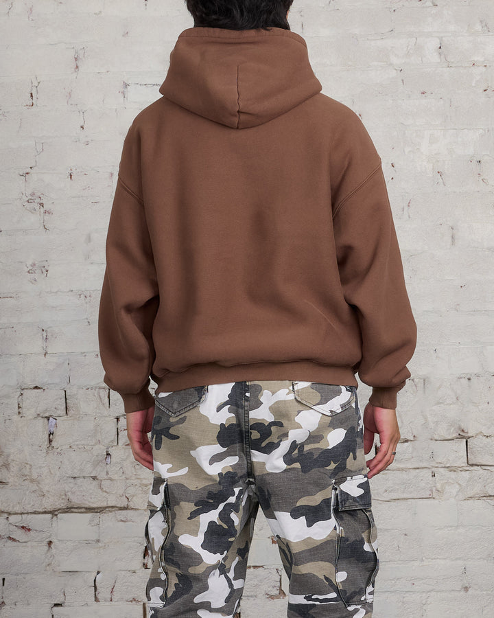 Stussy 80 Relaxed Hooded Sweatshirt Brown