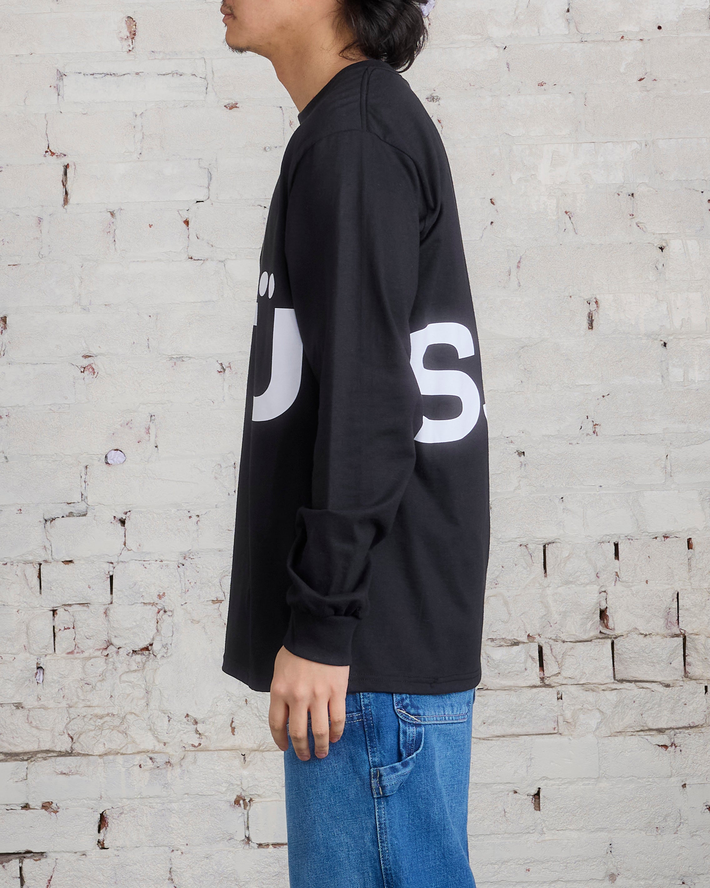 Stussy All Caps Long Sleeve T-Shirt Black – LESS 17