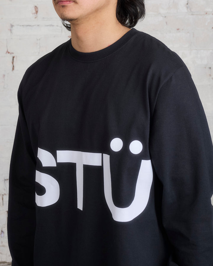 Stussy All Caps Long Sleeve T-Shirt Black