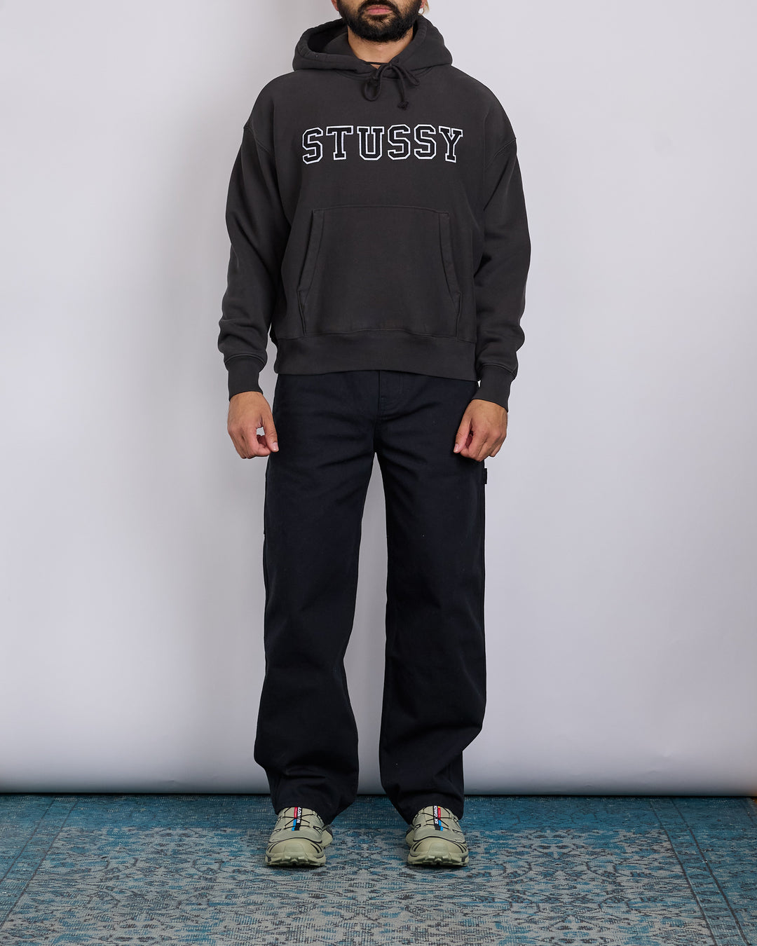 Stussy Applique Hoodie Black