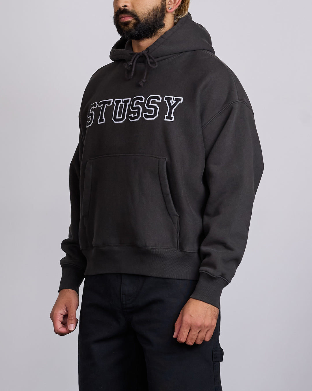 Stussy Applique Hoodie Black