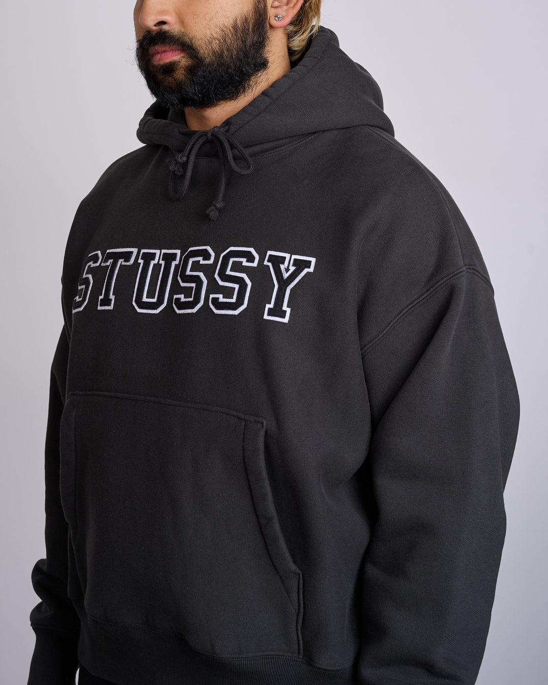Stussy Applique Hoodie Black