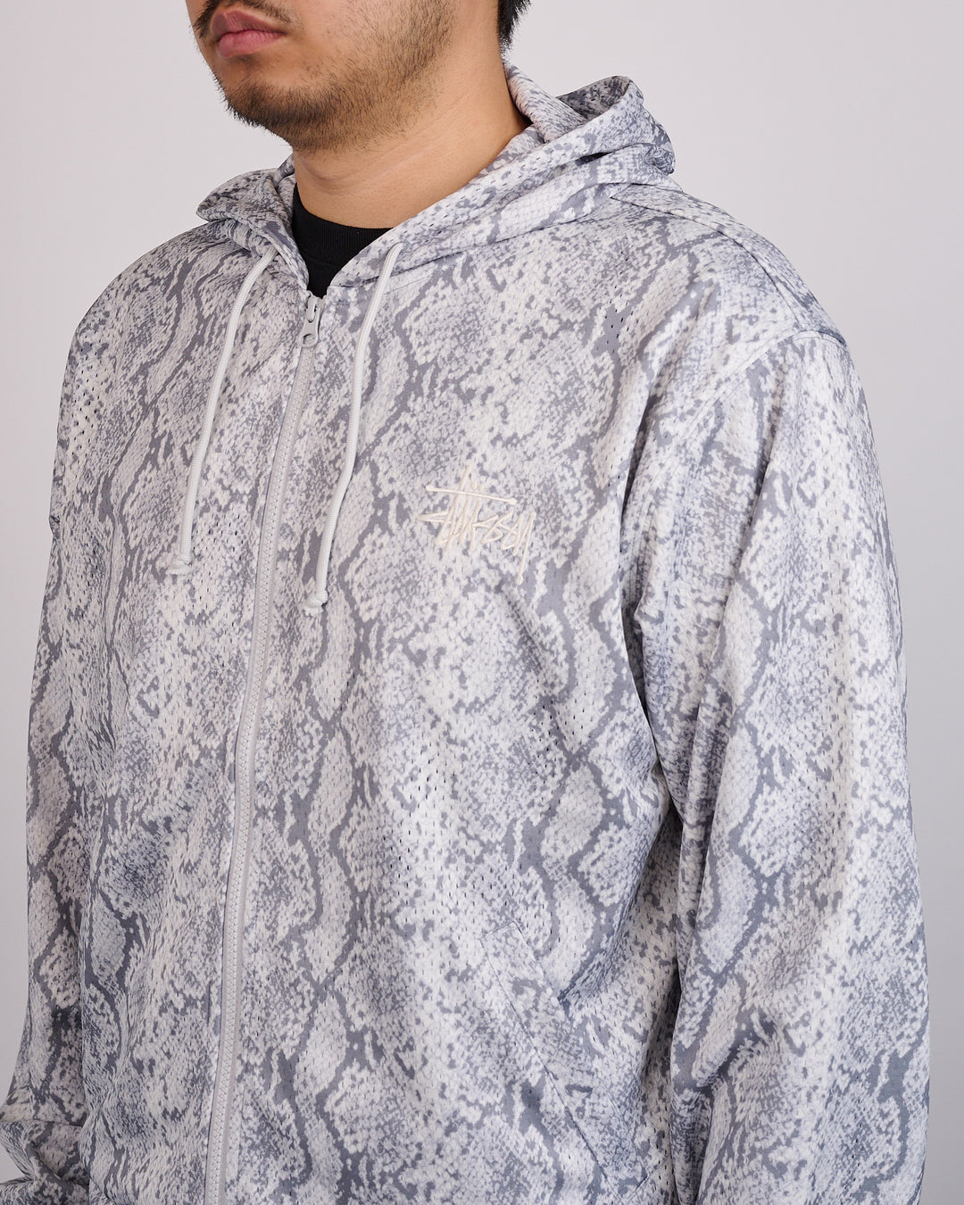 Stussy Athletic Mesh Zip Hoodie Snake