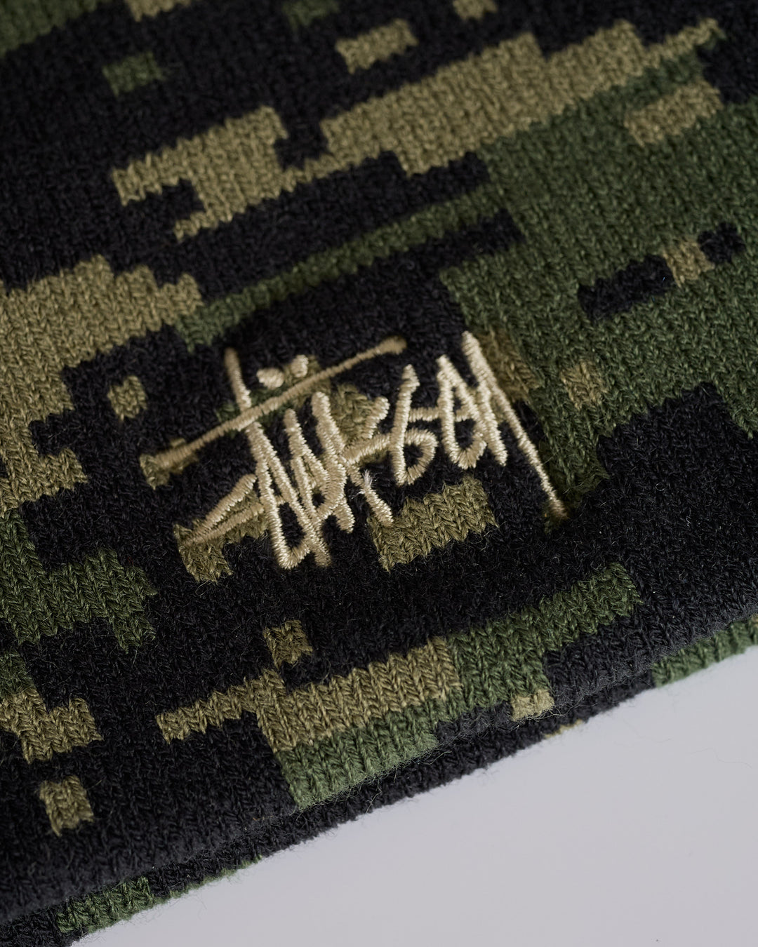 Stussy Basic Skullcap Beanie Digi Camo Green