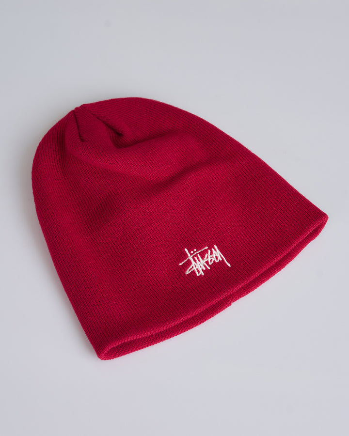 Stussy Basic Skullcap Beanie Wine