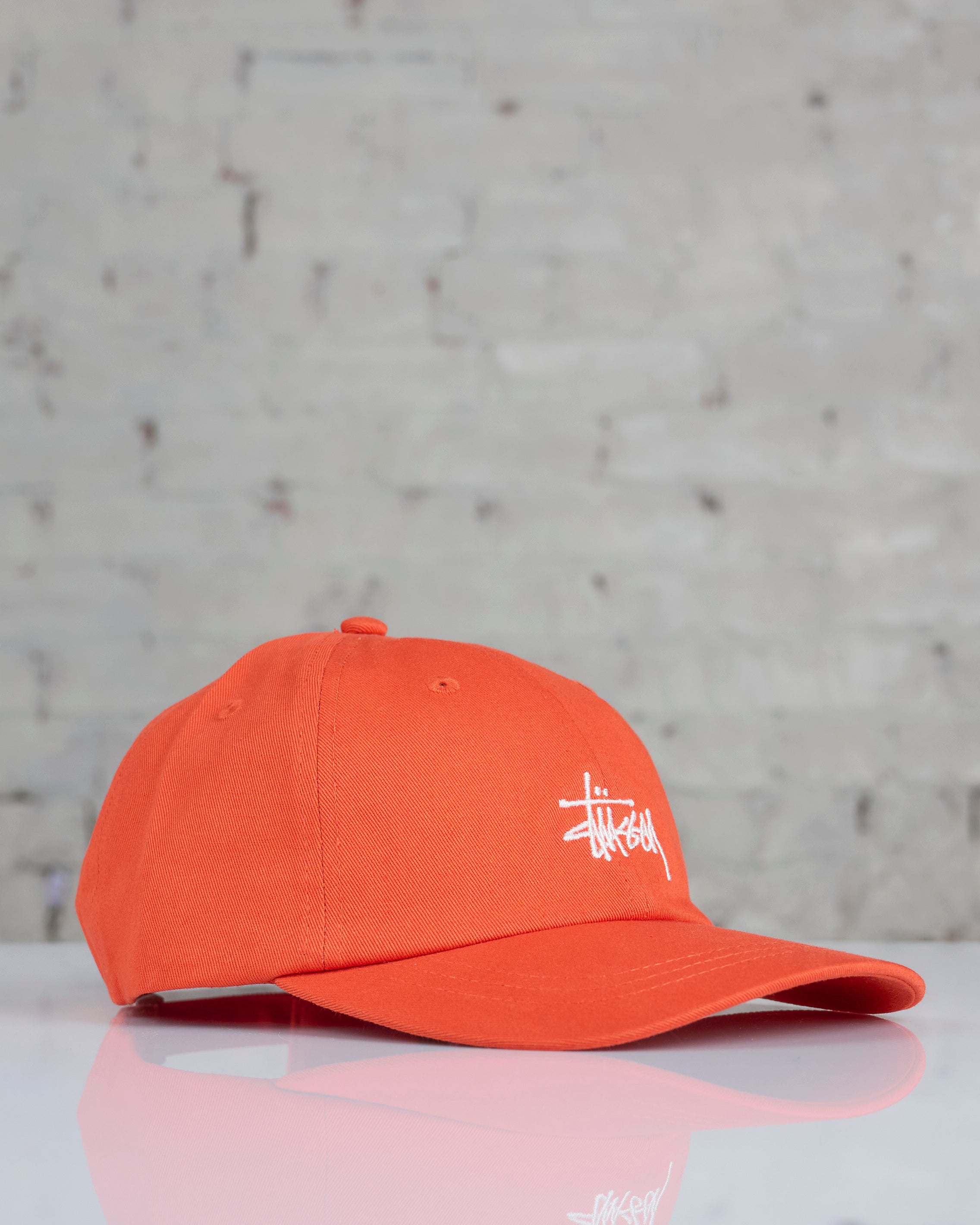 Stussy Basic Stock Low Pro Cap Blood Orange – LESS 17