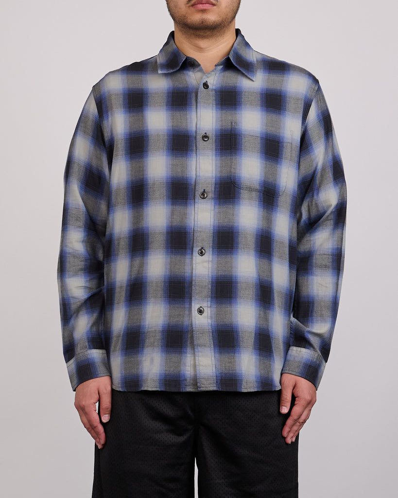 Stussy Beach Ombre Plaid Button Shirt Black – LESS 17