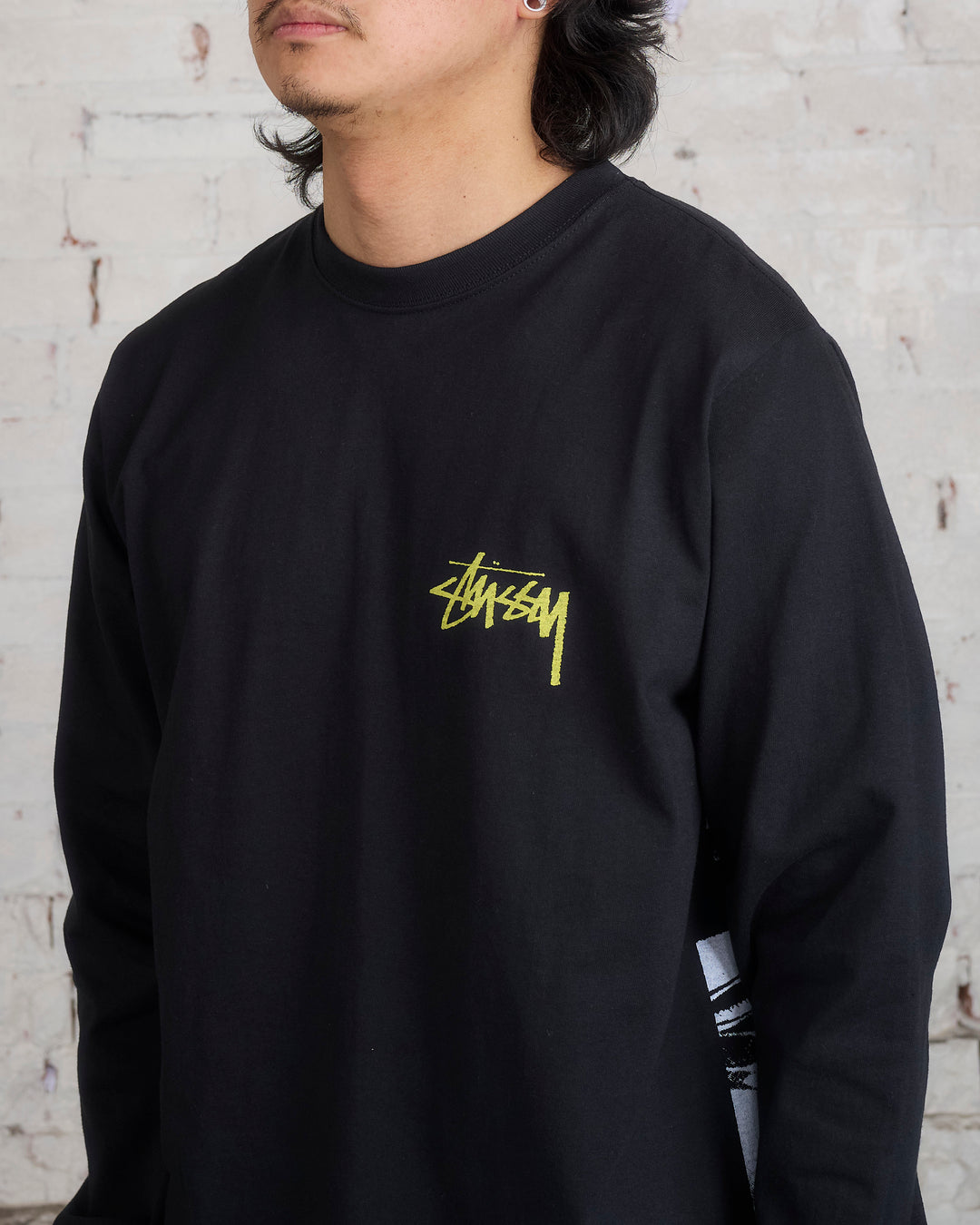 Stussy Beat Crazy Long Sleeve T-Shirt Black