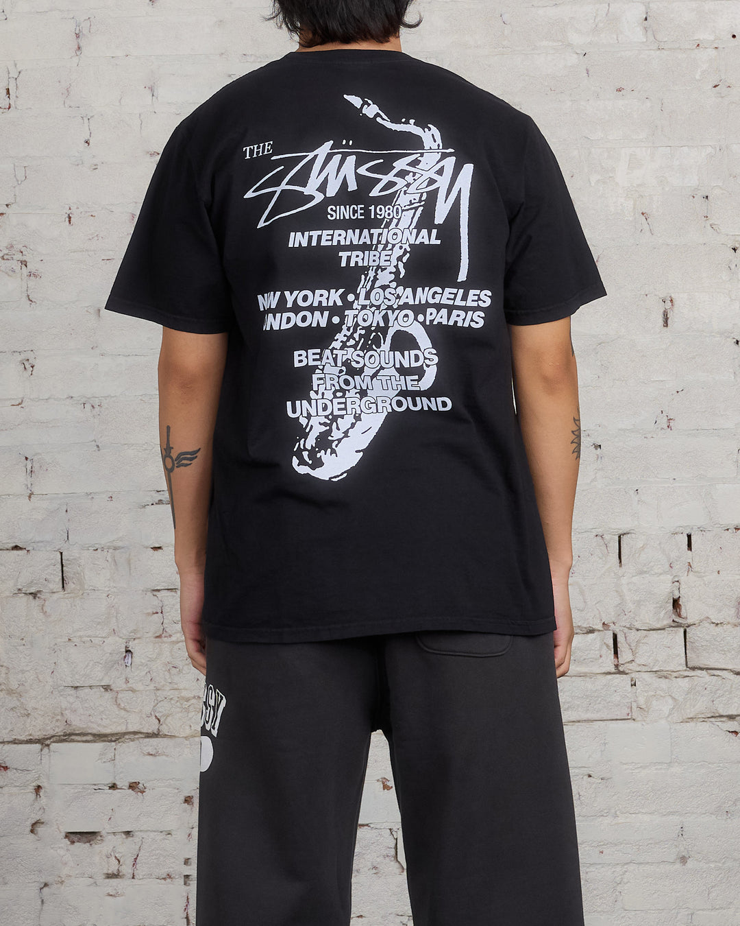 Stussy Beat Sounds Pigment Dyed T-Shirt Black