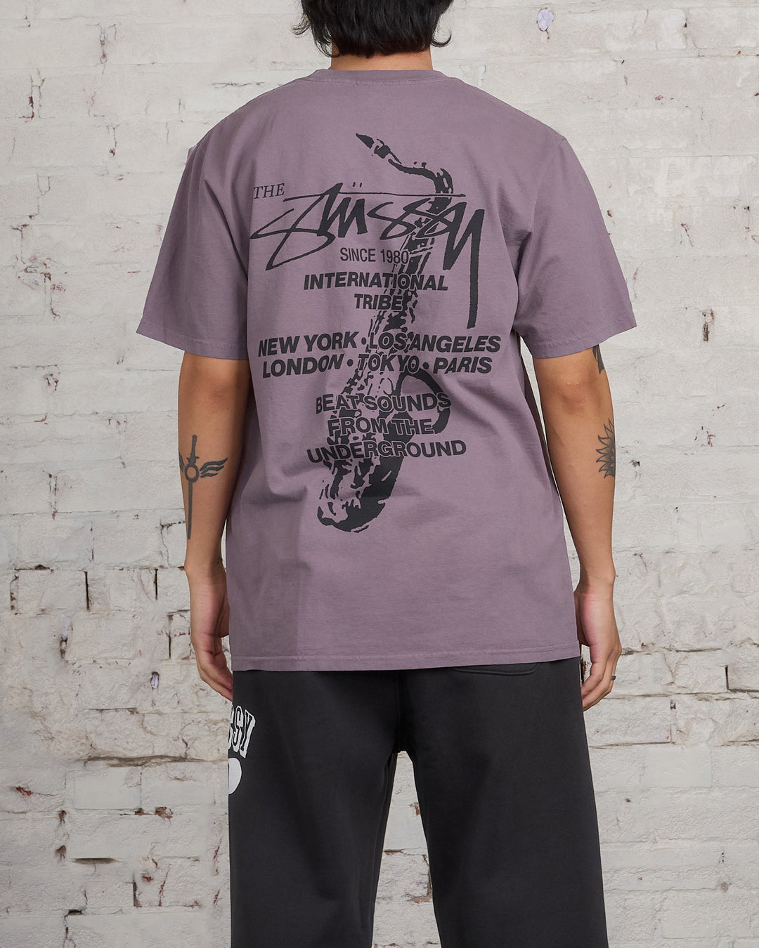 Stussy Beat Sounds Pigment Dyed T-Shirt Shark