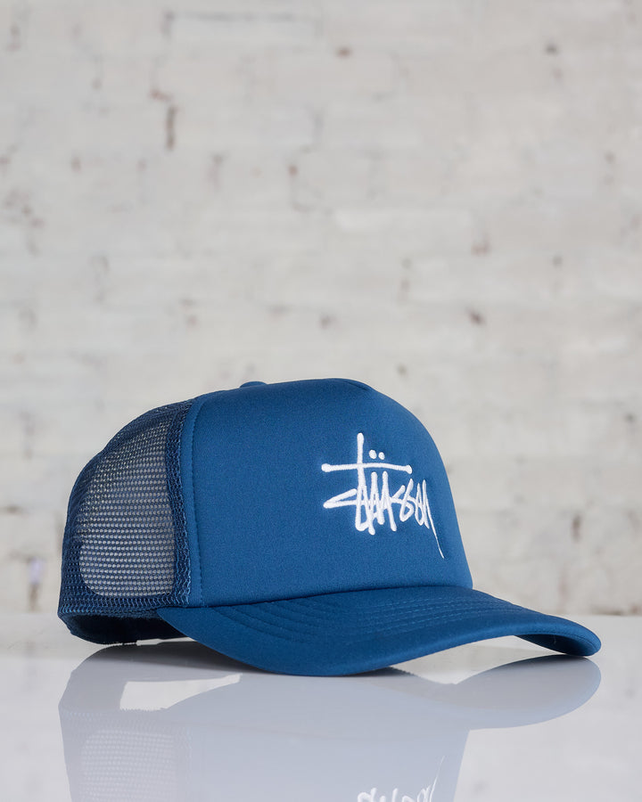 Stussy Big Basic Trucker Cap Deep Blue