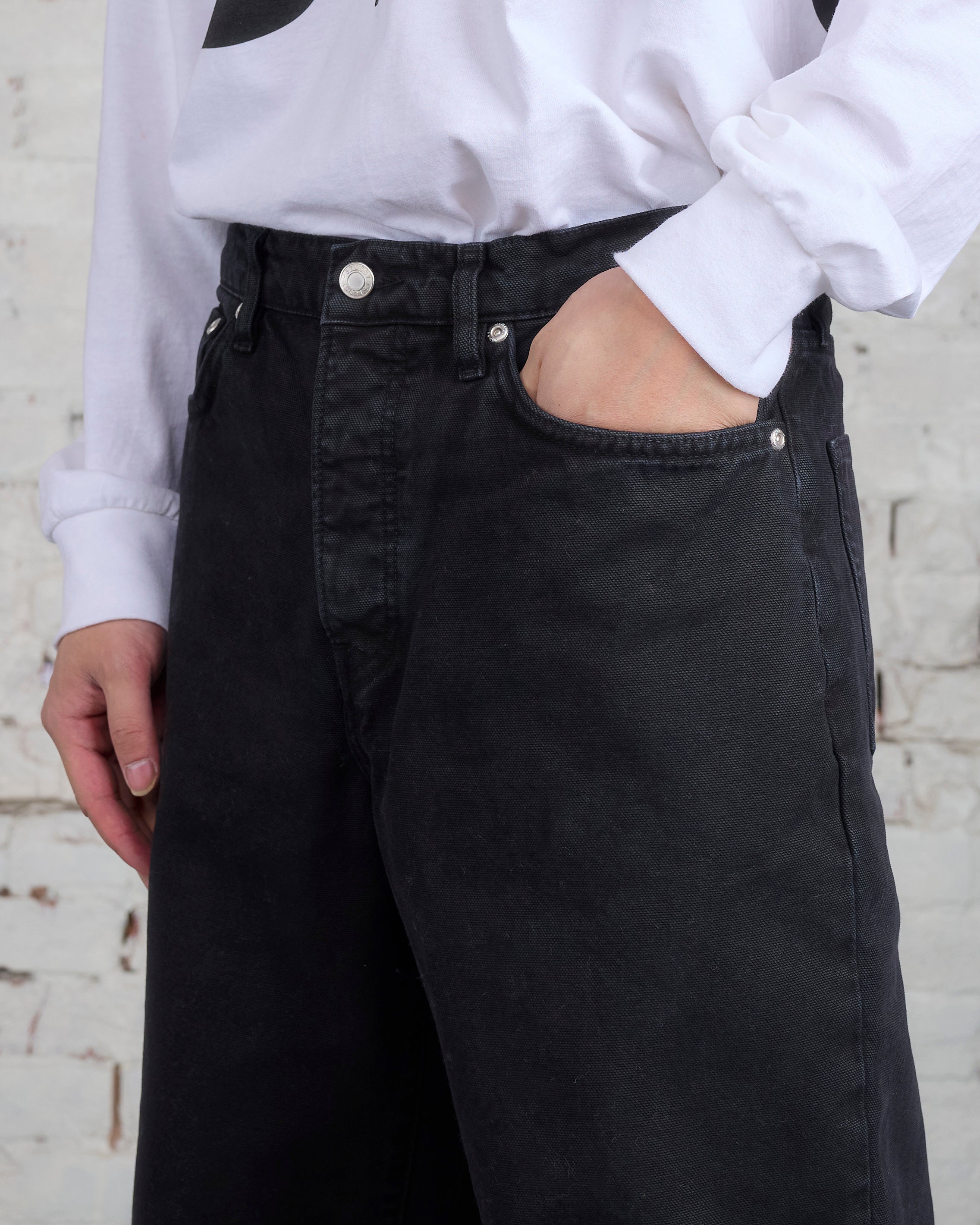 Stussy Big Ol' Jeans Washed Canvas Black