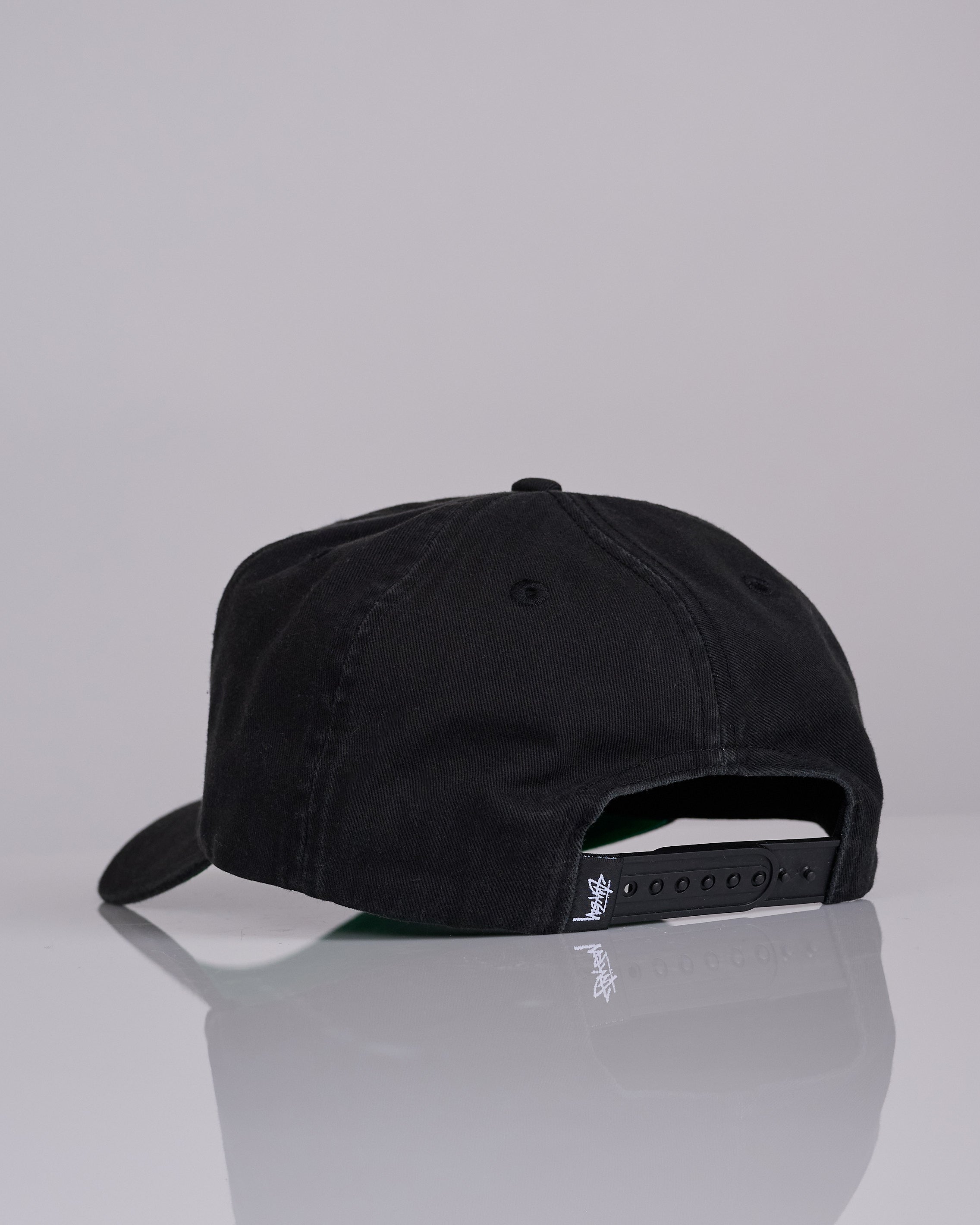 Stussy Big Stock Mid Depth Cap Black – LESS 17