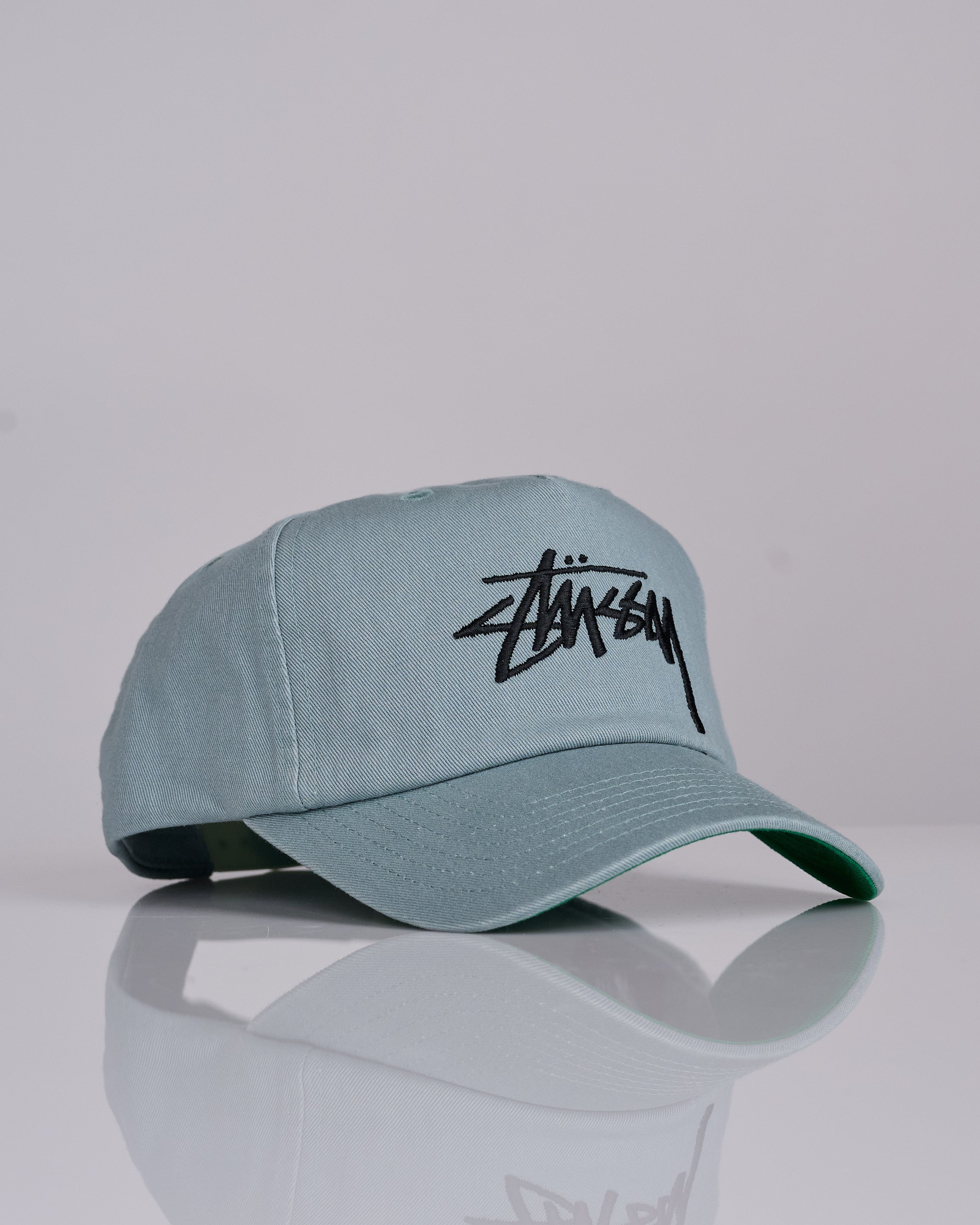 Stussy Big Stock Mid Depth Cap Sea Water – LESS 17