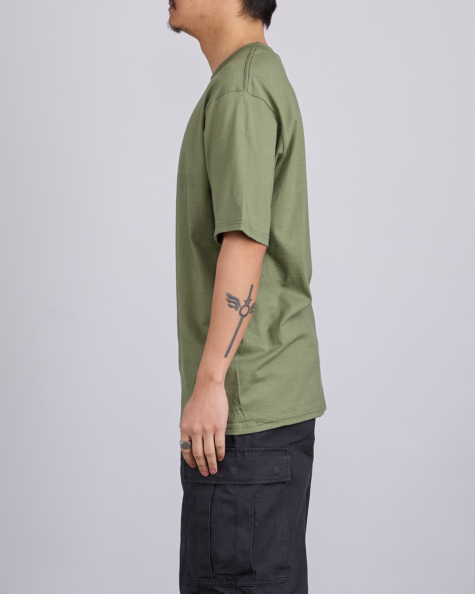 Stussy Blaze T-Shirt Olive – LESS 17