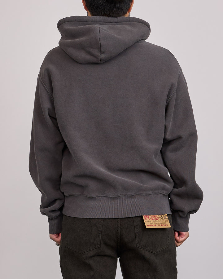 Stussy Block Sport Garment Dyed Hoodie Faded Black