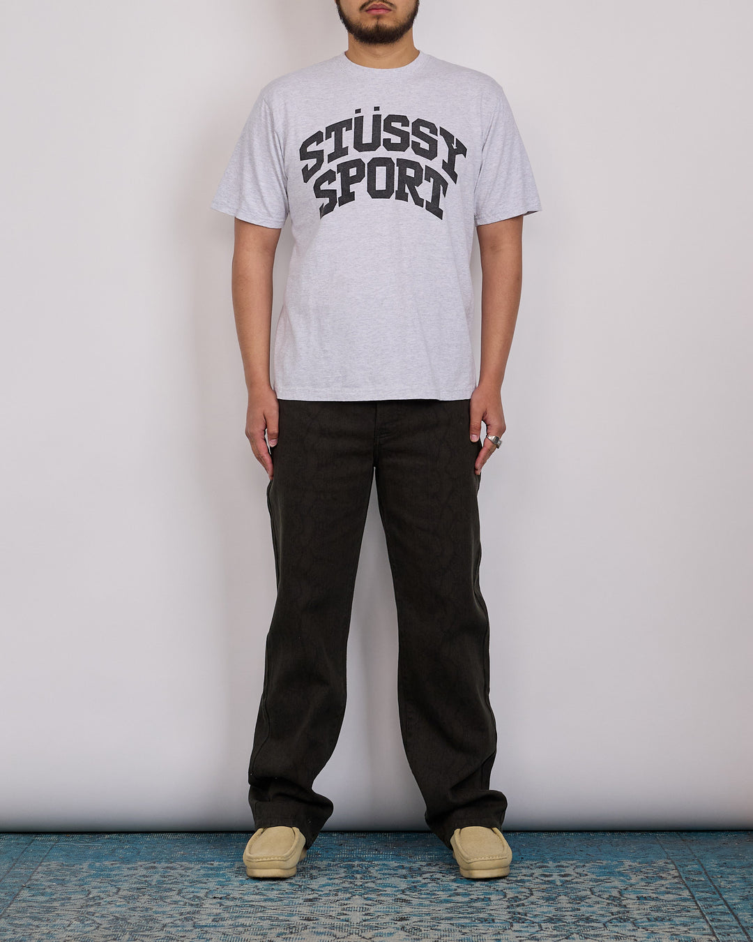 Stussy Block Sport T-Shirt Ash Heather