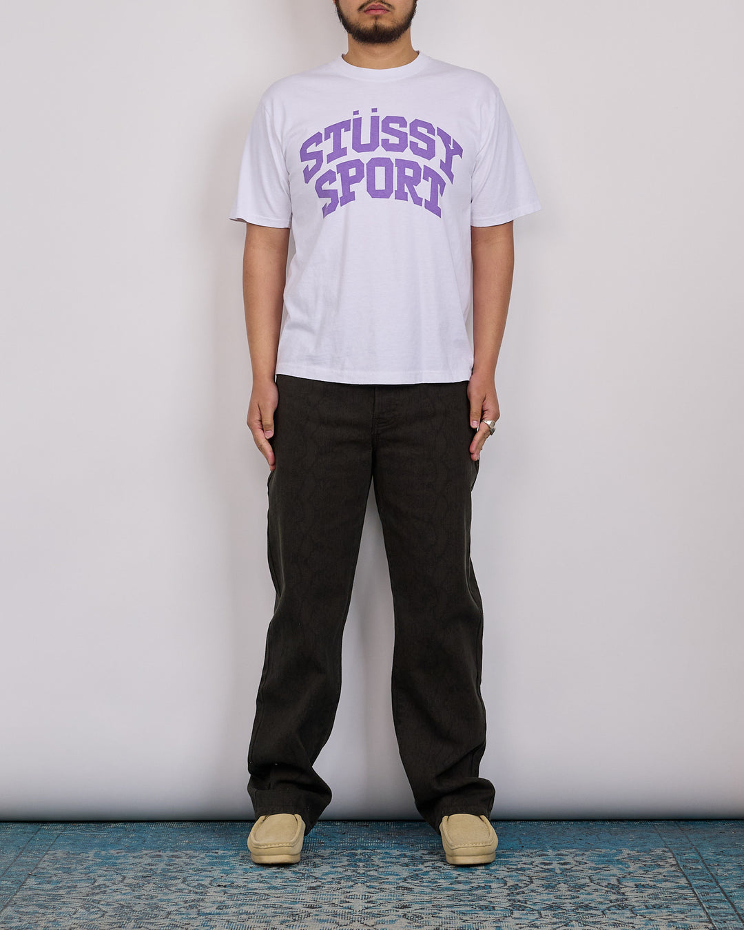 Stussy Block Sport T-Shirt White